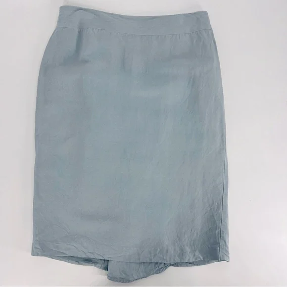 Long Tall Sally Light Blue Pencil Skirt US 10 Tall High Waist Midi Skirt - Picture 3 of 13